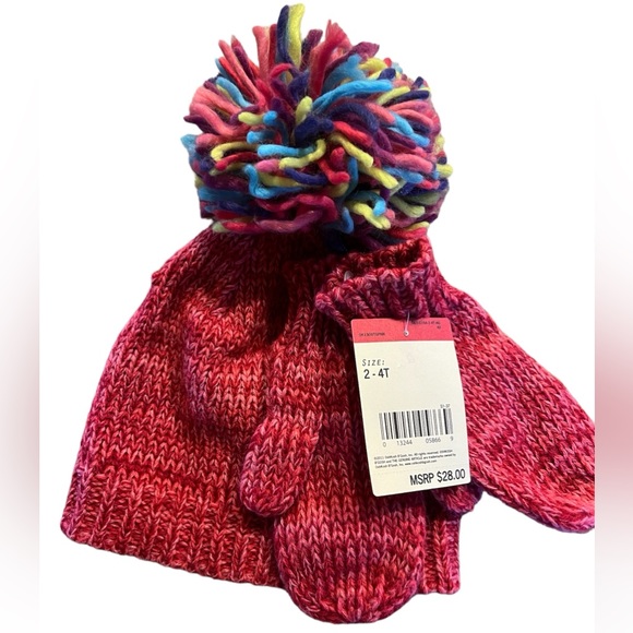 NWT OshKosh B’gosh Beanie and Mittens Set - Picture 2 of 2